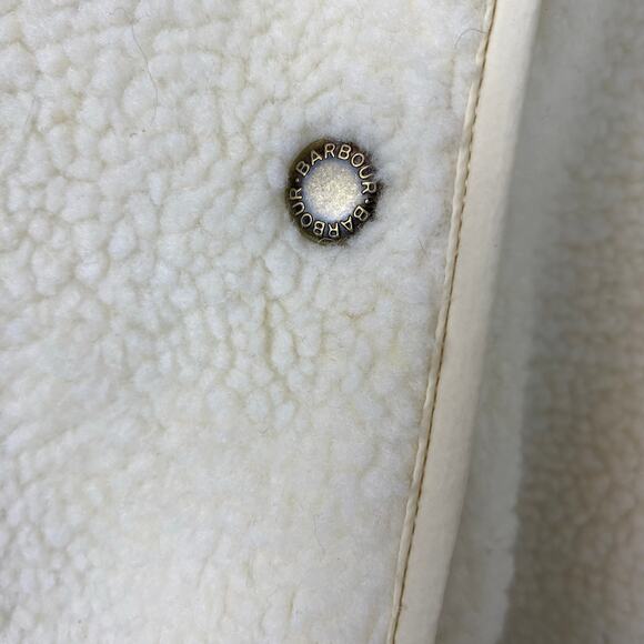 Barbour Cream Aspen Fleece Jacket 2X Plus Size Button NEW - Picture 6 of 9